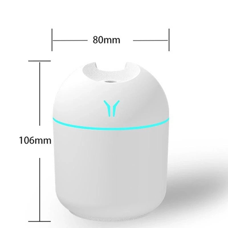 250ml Humidifiers Mini Air Humidifier Aroma Essential Oil Aromatherapy humidifiers Diffuser for Home Car with LED Night Lamp