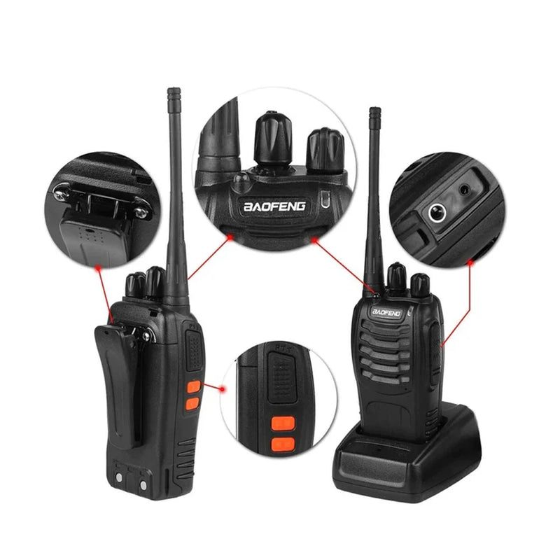 1pcs Original Baofeng interphone BF 888s Walkie Talkie UHF 400-470MHz Channel Portable two way radio 16 communication channels