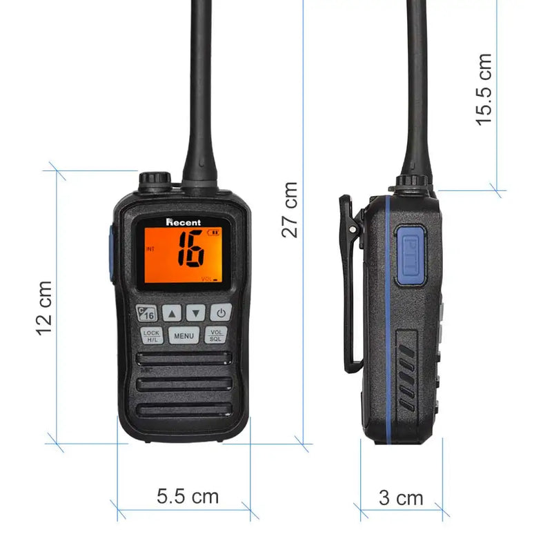 Recent RS-25M VHF Marine Radio IP67 Waterproof 156.000-163.275MHz Handheld Float Radio Stadion Walkie Talkie