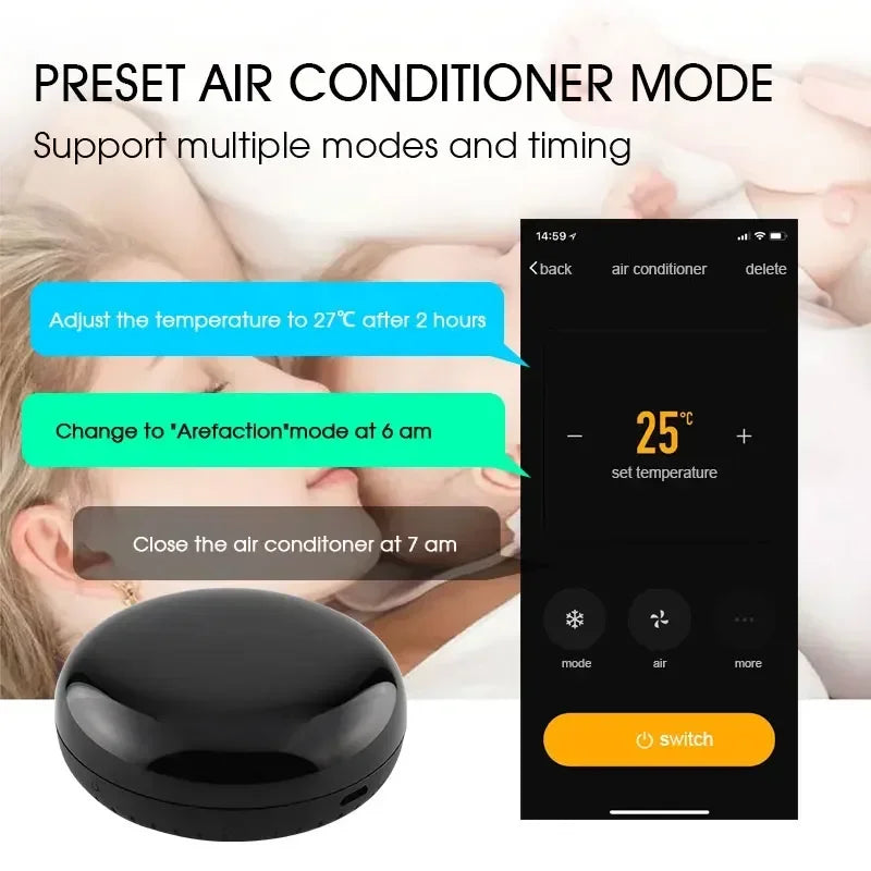 MOES Tuya WiFi IR Remote Control for Air Conditioner TV Smart Home Infrared Universal Remote Controller For Alexa Google Home