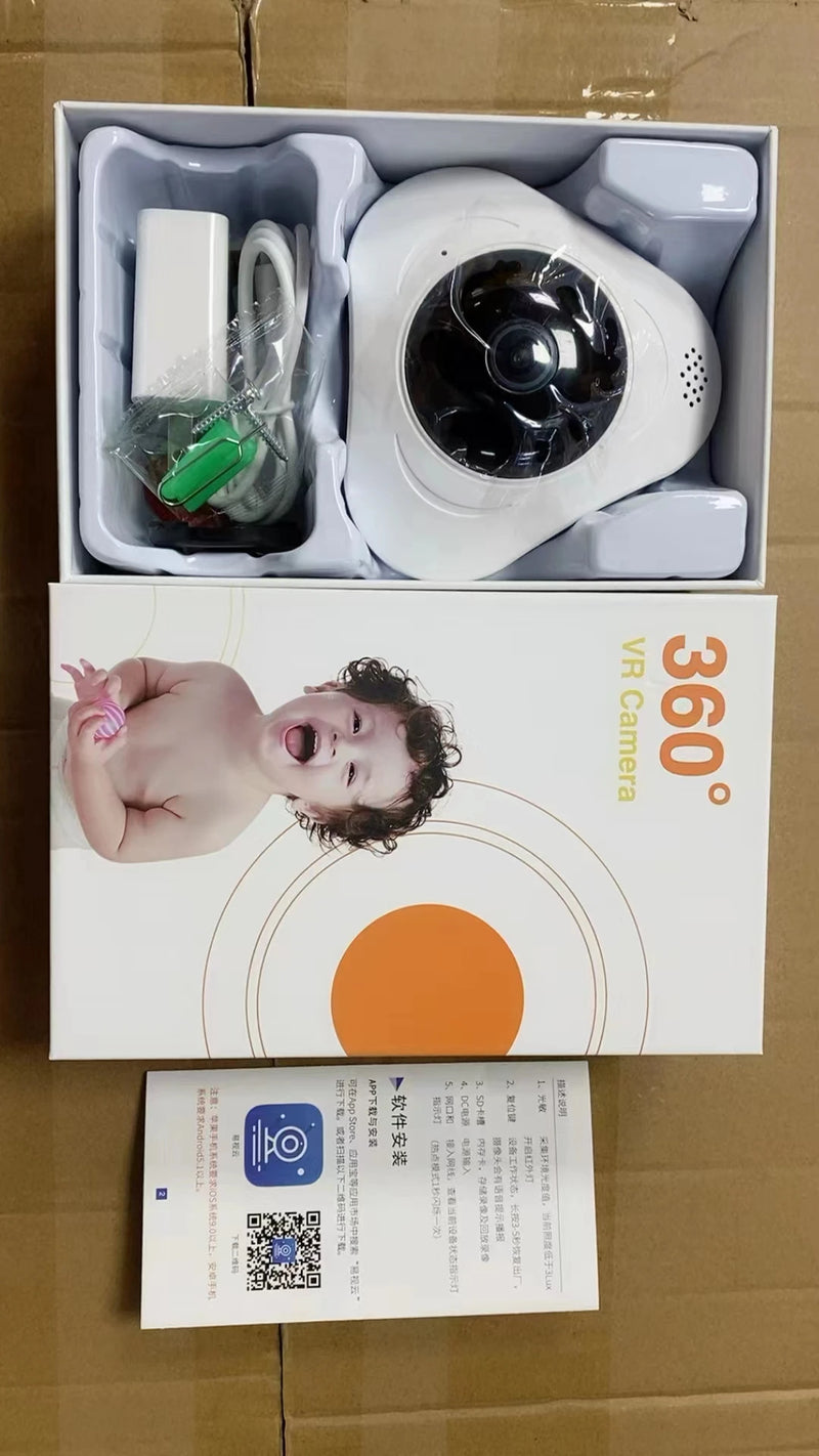 2MP 1080P Yoosee APP 360Degree Panoramic View VR IP Camera IR Night Vision Motion Detection Home Security CCTV Baby Monitor