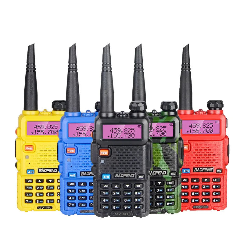 Factory Wholesale Original Baofeng UV-5R Walkie Talkie 10 km  Dual Band Two Way FM Radio  LED Display UV 5r 5W High-Power