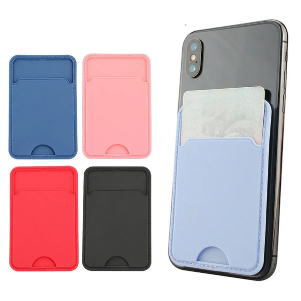 New Back Cards Holder Phone Card Holder Wallet Case Phone Wallet Stick on Credit Card Holder Phone Pocket for Almost All Cell