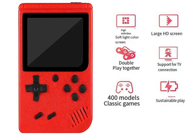 Retro Classic Games Children's Handheld Small Game Console With 400 Game Charging Can Be Connected To The TV