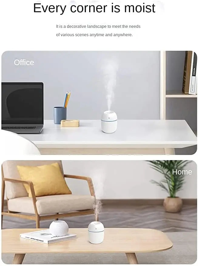 Mini 220ML Air Humidifier USB Aroma Essential Oil Diffuser Humidificador for Home Car Office with LED Night Lamp Freshner