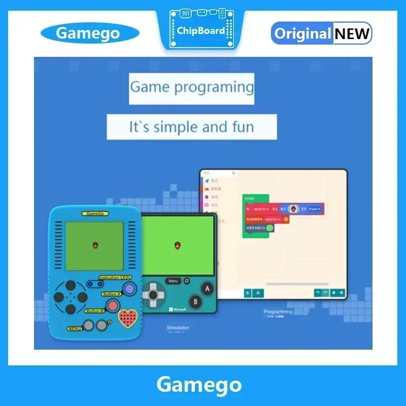 GameGo programmable Console Graphical Programming Children's Primary and Secondary School Programming Toys Teaching Aids gifts