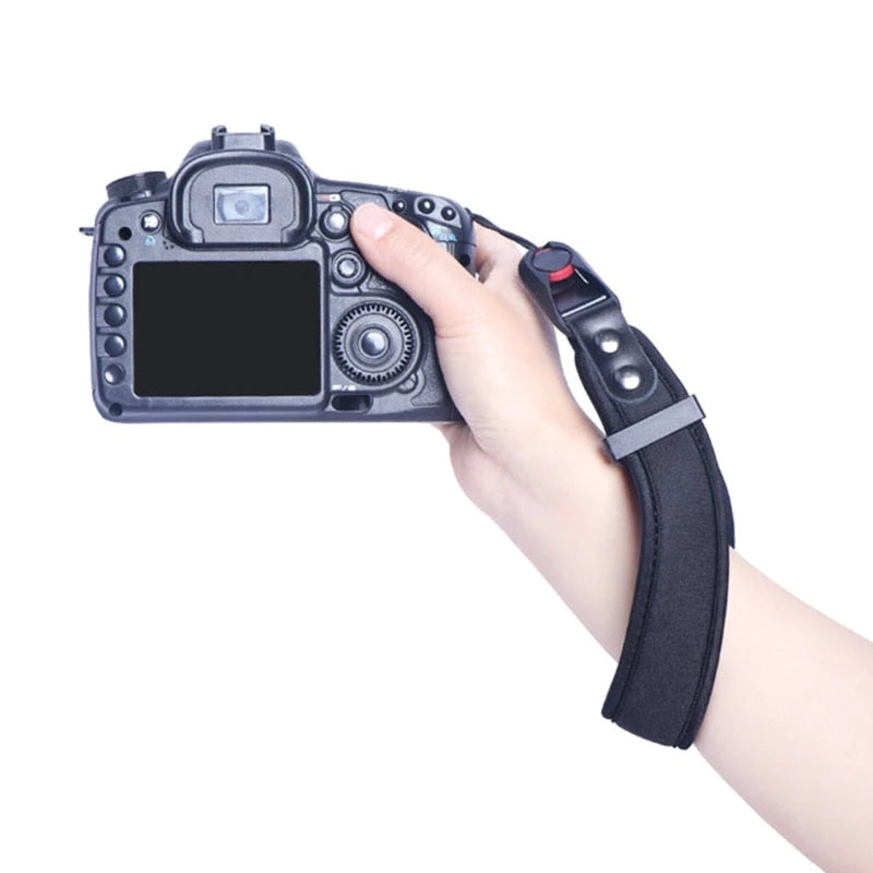 K0AC Camera Strap Wrist Hand Belt Strap Neoprene Lanyard for DSLR Camera Accessory