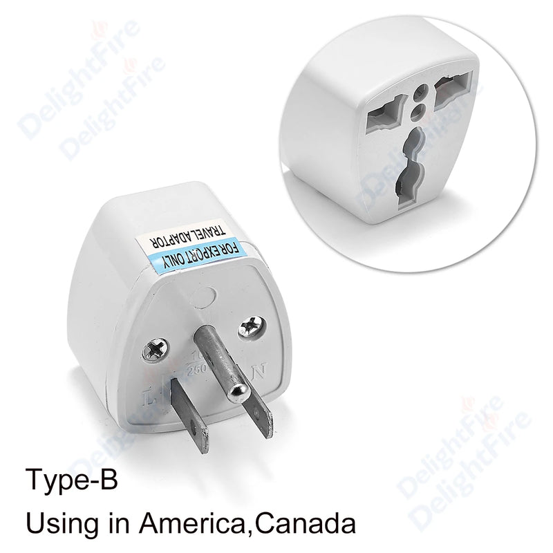 Universal Power Adapter Euro European EU To US America China CN British Australia AU Korea KR Travel Adapter AC Converter Plug