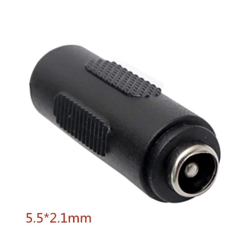 5/20PCS 5.5*2.1MM DC Conversion Head Jack Double Male to Male  Female to Female Panel Mounting Adapter Connector Plug For CCTV