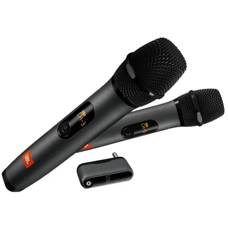 100% Original JBL One to Two Wireless Microphone Microphone Microphone UHF Dual Channel Transmitter Home KTV Stage DJ