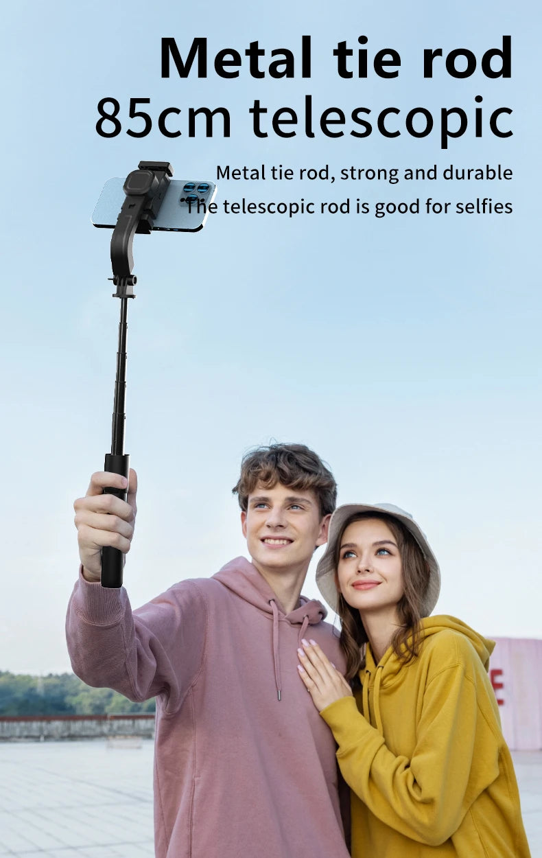 1-Axis Mobile Video Stabilizer Bluetooth Selfie Stick Tripod Gimbal Stabilizer for Smartphone Live Vertical Shooting Bracket