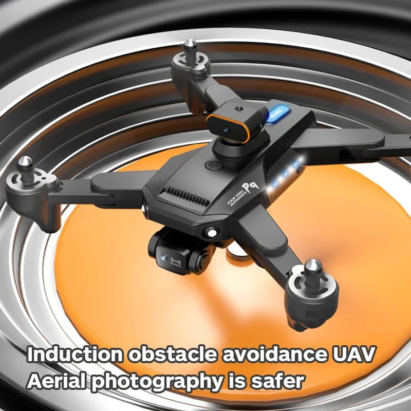 P9 Drone 4k Hd Dual Camera Four-sided Obstacle Avoidance Optical Flow Rc Helicopter Professional Foldable Quadcopter Toys