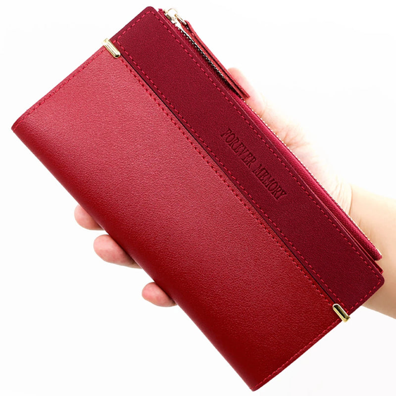 Fashion Women Wallet Long Korean Style Brand Women Purse Zipper Ladies Phone Wallet Two Fold Female Coin Purse Card Holders