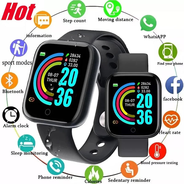 Y68 Smart Watch For Android Men and Women and Children Smartwatch Fitness Watches Bracelet Men Smart Watch For Women Smartwatch