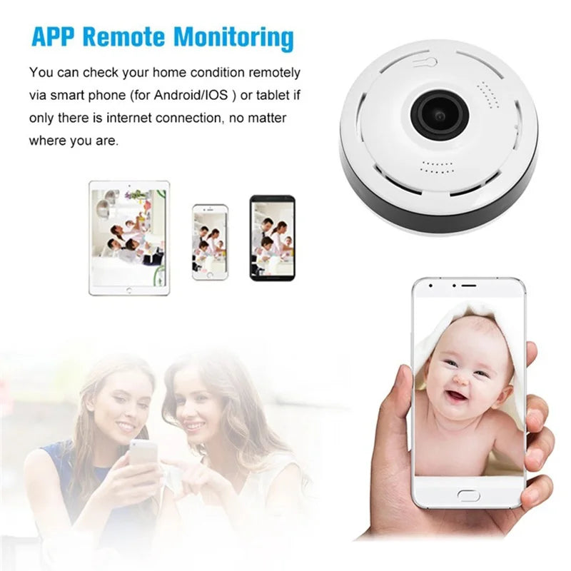 V380 Pro Wifi Panorama Camera 1080P Security Camera 360 Degree Panoramic Fisheye IP Camera