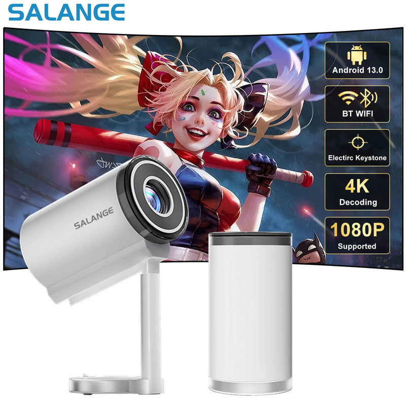 Salange X5 Mini Native 1080P HD 4K Video Projector Android WiFi Bluetooth 3D Surround Sound Portable Outdoor Office Home Theater