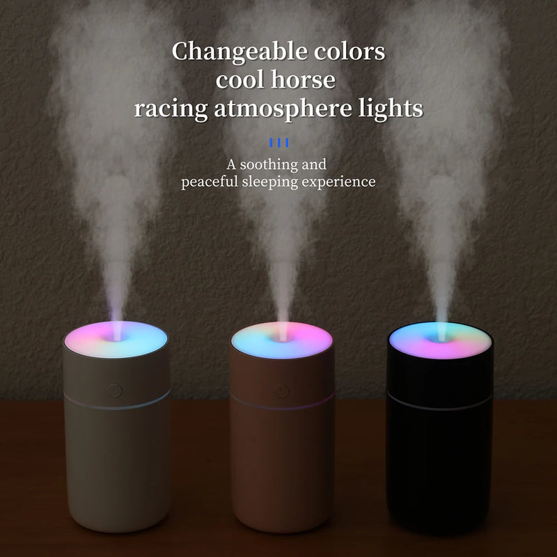 Wireless 230ml Mini Humidifier USB Rechargeable Aroma Essential Oil Diffuser LED Light Portable Humidifier Air Freshener For Car