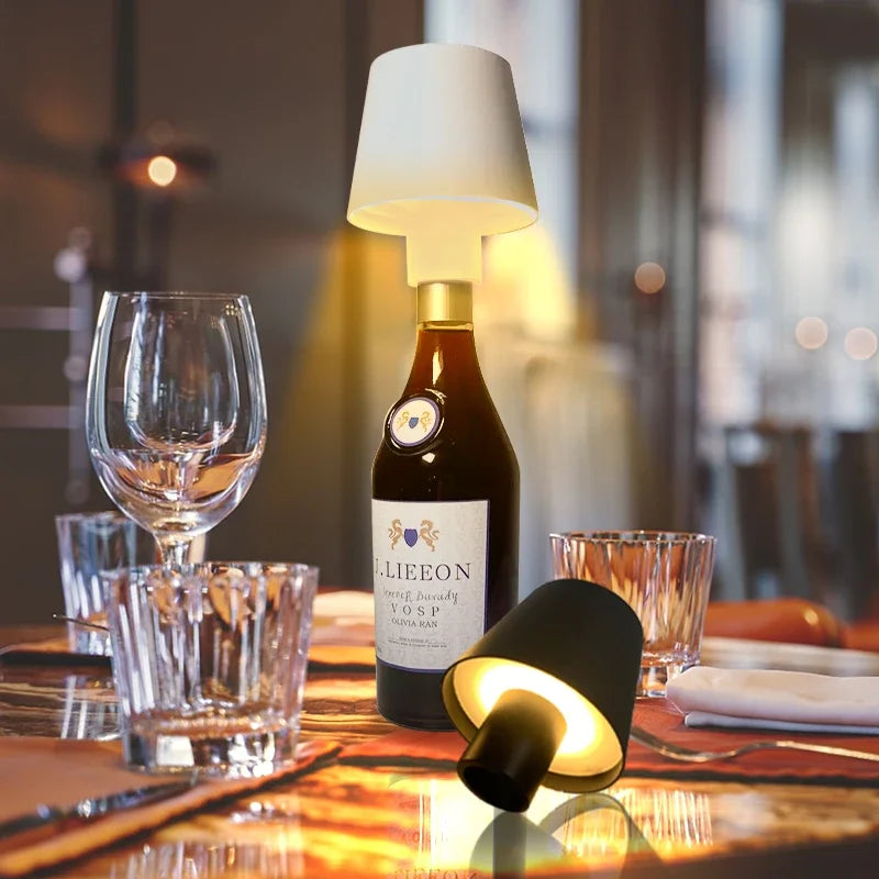 Wireless Desk Lamp LED Creative Wine Bottle Lamp Detachable Portable Charging Atmosphere Decorative Lamp