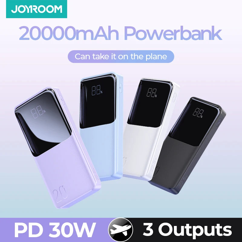 Joyroom 22.5W Power Bank 20000mAh 5V/3A Fast Charging Powerbank Portable External Battery Charger Power banks For Cell Phones