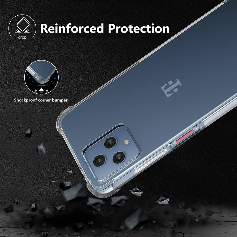 Soft TPU Transparent Phone Case for TCL T-Mobile Revvl 6x 6 Pro T Phone 5G Shockproof Airbag Protective Cover