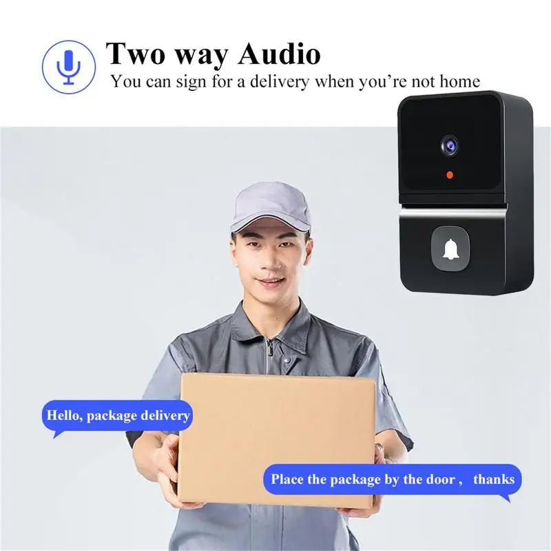 HD Door Camera Wireless Doorbell WiFi Outdoor Home Security System Door Bell Night Vision Video Intercom Voice Function