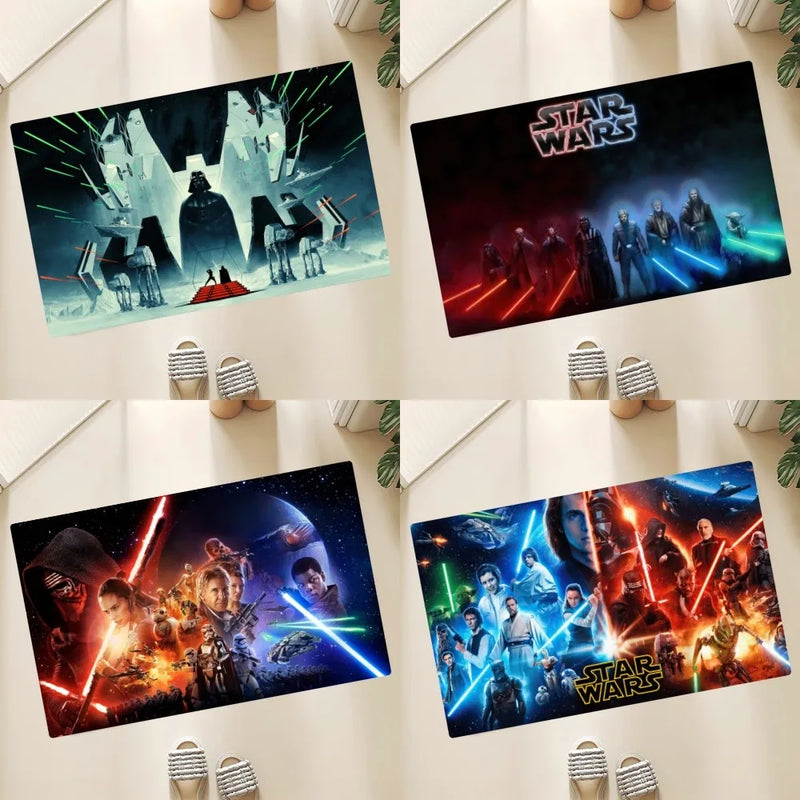 Mniso Disney Star Wars Floor Mat Anti-Slip Doormat Home Entrance Doormat Bedroom Bathroom Living Room Floor Mats Kitchen Rug