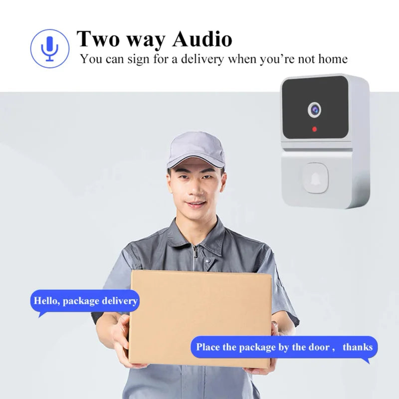 Tuya Wireless Doorbell WiFi Outdoor HD Camera Security Door Bell Night Vision Video Intercom Voice Change Home Monitor