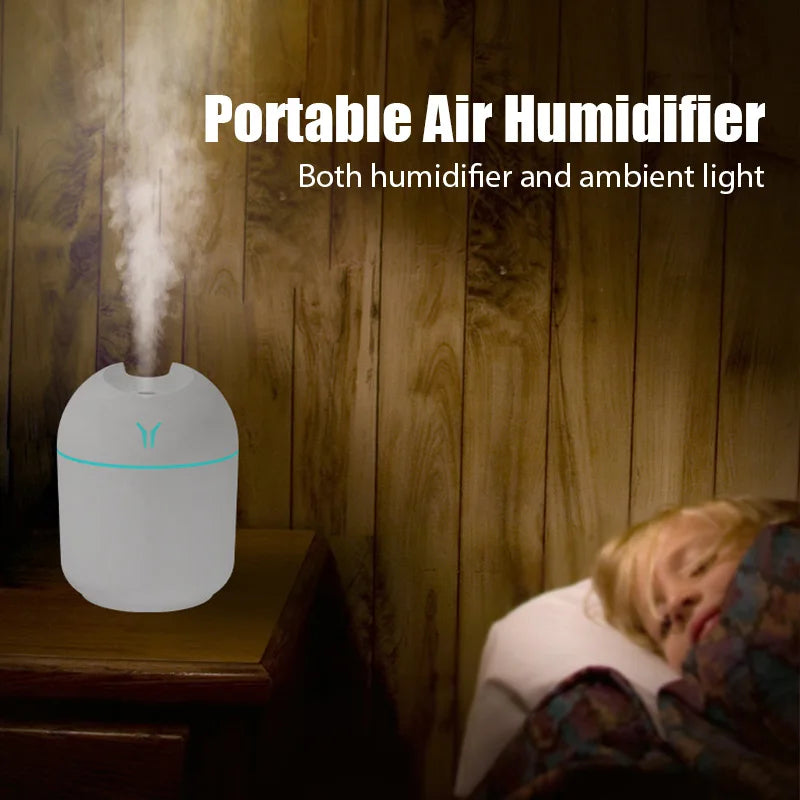 250ML Humidifier Mini Aromatherapy Humidifiers Diffusers For Home Romantic Light USB Essential Oil Diffuser Car Purifier Air