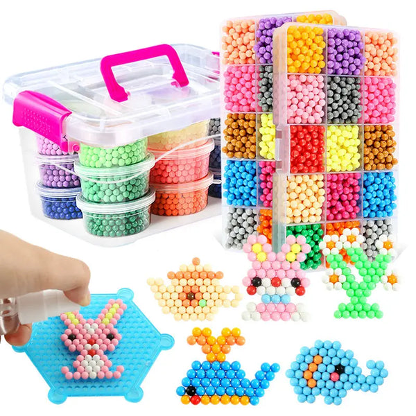 300pcs DIY Water Spray Beads 36 Colors Refill Beads Puzzle Crystal Set Ball Game 3D Handmade Magic Toy for Children Manualidades