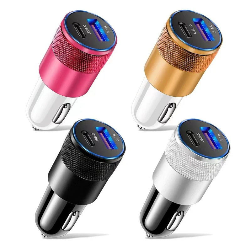 66W PD Car Charger USB Type C Super Fast Charging Car Phone Adapter for iPhone 14 13 12 Xiaomi Huawei Samsung S22 Quick Charge