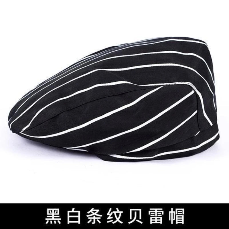 Men Mesh Patchwork Chef Restaurant Kitchen Cooking Wear Hats Beret Hotel Bakey Cafe Waiter Breathable Cap Women Accessories