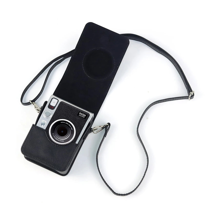 PVC PU Leather Protection Bag Case Cover For Fujifilm Instax Mini EVO Instant Film Photo Camera with Shoulder Removable Strap