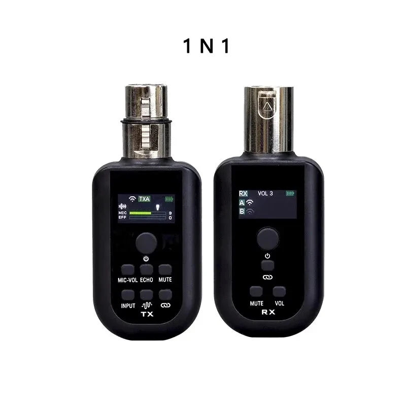 Professional Echo Mute Noise Reduction XLR Plug on Audio Transmitter and Receiver Wireless Adapter Wired Microphone To Wireless