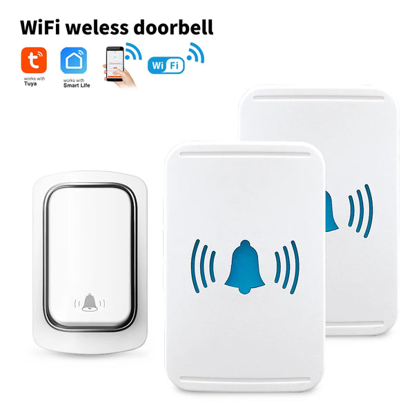 Tuya WiFi Wireless Doorbell No battery required waterproof Outdoor wireless doorbell Smart life app setting Smart Door bell