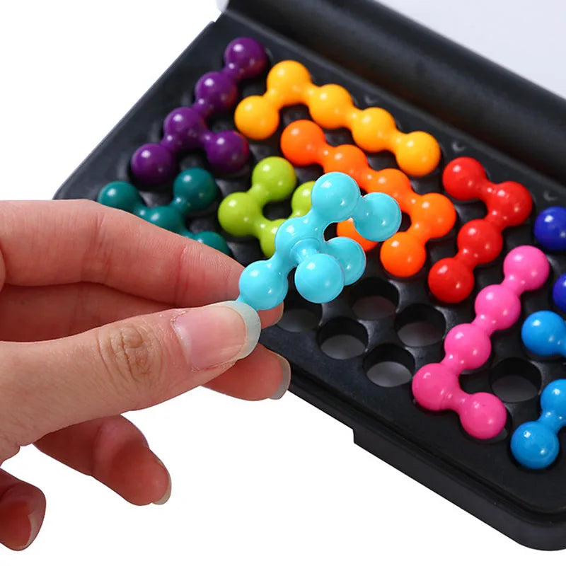 Montessori Toys 120 Challenges Intelligence Games Puzzler Pro Chain Buckle Puzzle Board Game with Solution Game Kids Gift