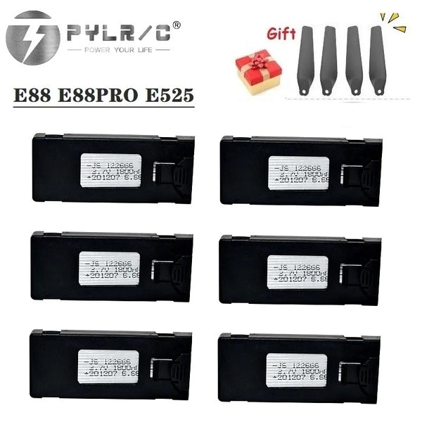 3.7V 1800Mah RC Drone Battery Accessory For E88 E88PRO Ls-E525 E525 PRO Mini Uav Drone Battery Special Rc Part 1/2/3/5/10Pcs