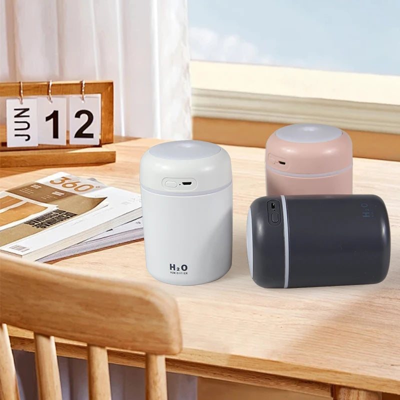 Mini Ultrasonic Air Humidifier Portable USB Aroma Diffuser Car Essential Oil Humidifier Home Scent Diffuser with LED Lights