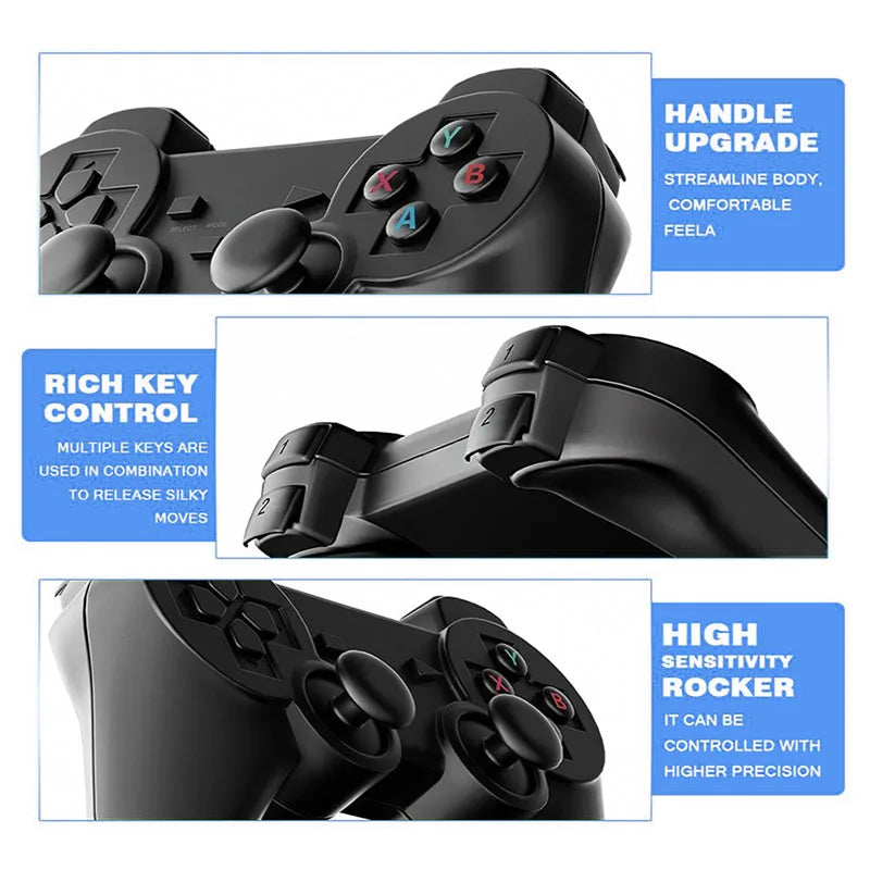 Upgrade M8 Video Game Console or Only 2 x 2.4G Wireless Controller Lite 4K TV Game Stick Retro Handheld Game Player For PS1