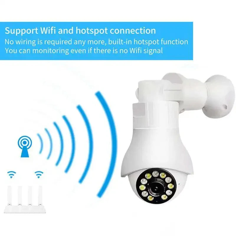 Panoramic Wifi Camera 1080P IP Lamp Night Vision Two Way Audio Surveillance Wireless IP Camera Fisheye Bulb