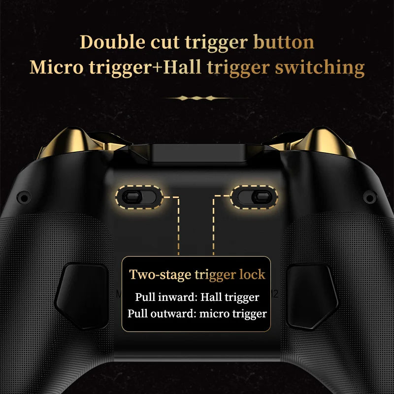 Wireless Bluetooth Game Control Handle Pad for iPhone Android Gamepad for Black Myth Wukong Hall Joystick Double Cut Trigger