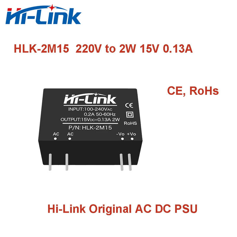 Hilink HLK-2M05 220V to 3.3V 5V 9V 12V 15V 24V 2W AC DC Isolated Power Supply Module Transformer Mini Size Smart home