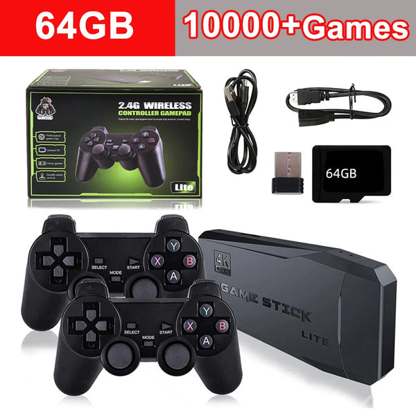 M8 Video Game Console 2.4G Double Wireless Controller Game Stick 4K 10000 games 64GB 32GB Retro games For PS1/GBA boy gift