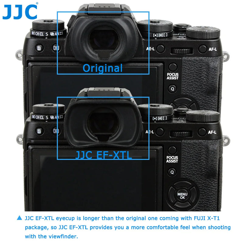 JJC EC-XT Soft Silicone Eyepiece Eyecup Viewfinder Eye Cup for Fujifilm X-T5 X-H2 X-T4 X-T3 X-T2 X-T1 XT4 XT3 XT2 XT1 GFX100