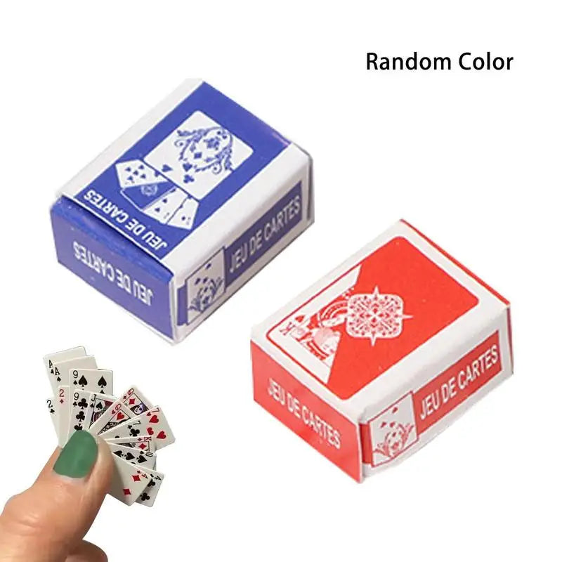 54 Cards/set Mini Poker Playing Cards Random Funny Models Poler Cute Board Games Table Game Poker Card Outside Playing