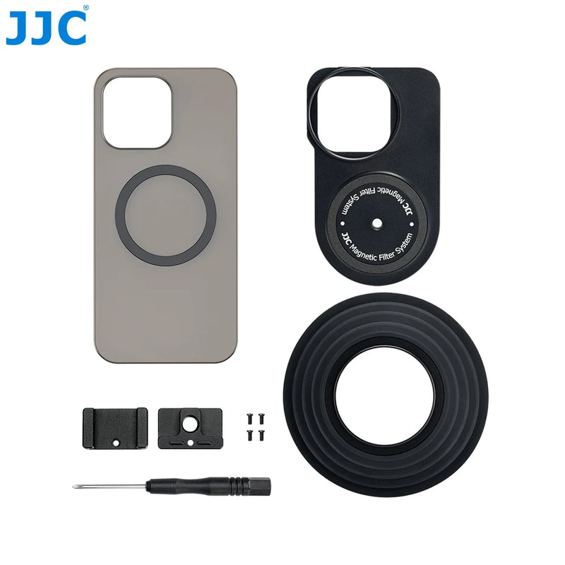 JJC Magnetic 49mm Lens Filter Kit Clip Adapter Mount for iPhone 14 Pro Max for iPhone 14 Pro / iPhone 13 Pro Max / 13 Pro Magsaf