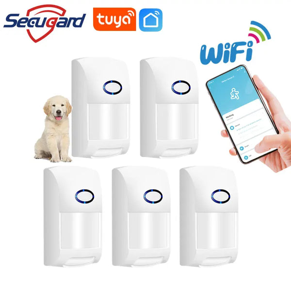 Tuya WiFi Motion Detector 25kg Pet Immune Sensor PIR Infrared Detectors APP Remote Control Smart Home Security Alarm