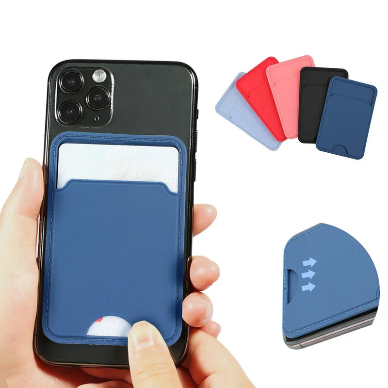 New Back Cards Holder Phone Card Holder Wallet Case Phone Wallet Stick on Credit Card Holder Phone Pocket for Almost All Cell