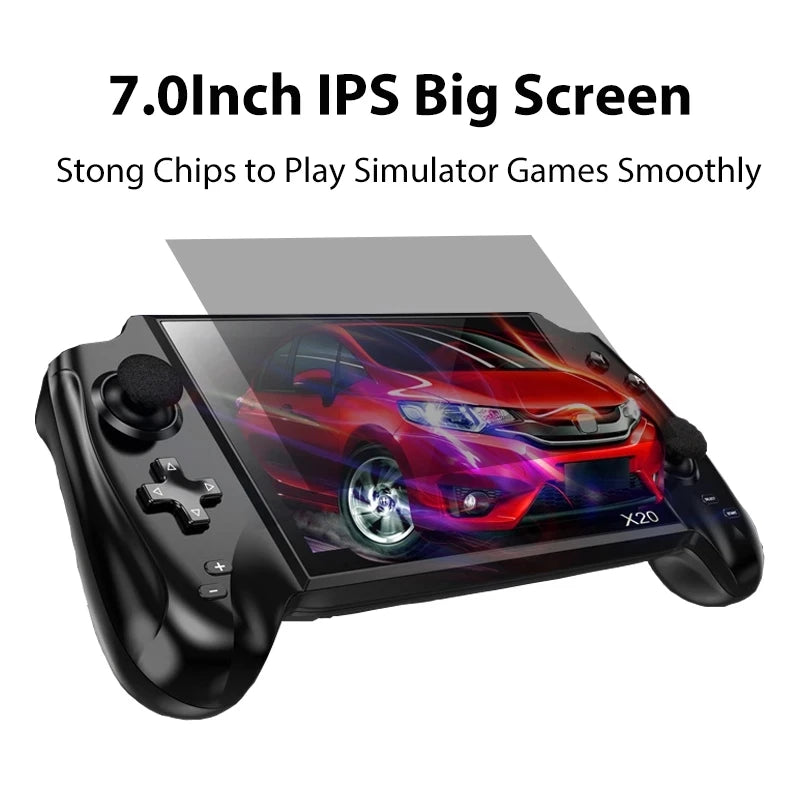 2023 new 7.0 Inch HD Screen Music Player POWKIDDY X20 original Portable Retro Handheld Video Game Console Bulit-in 3000 Game