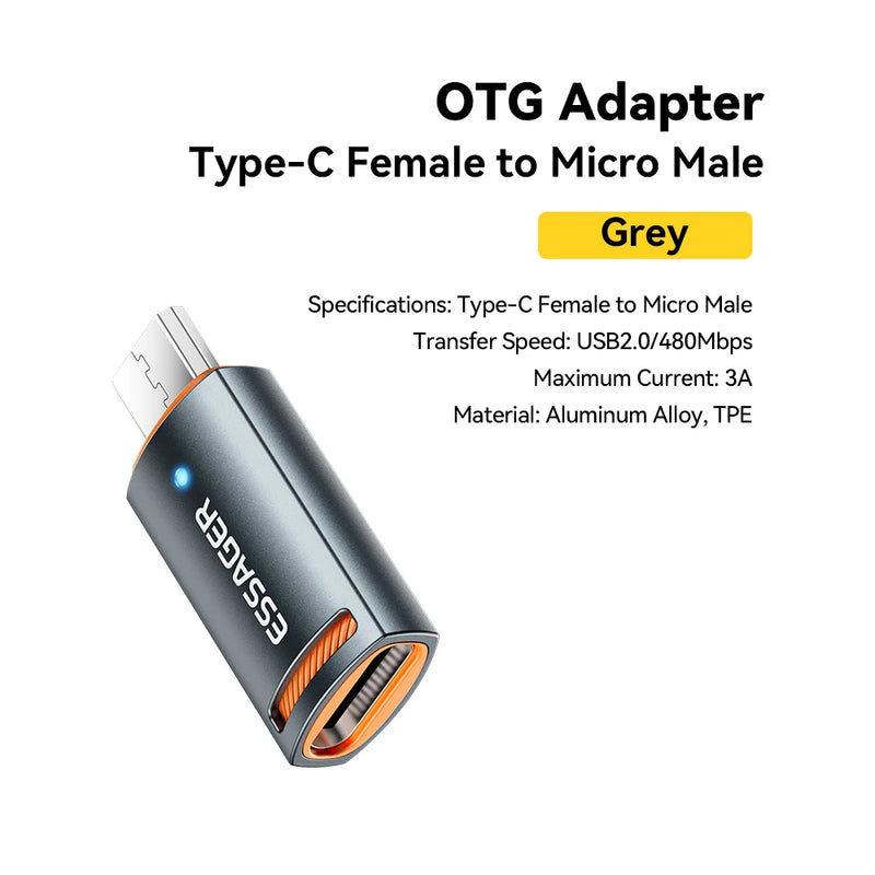 Essager USB3.0 OTG Adapter Type-C USB-A Micro Female to USB Micro iP Type-C Male Converter For Macbook Xiaomi iPhone OTG Adapter