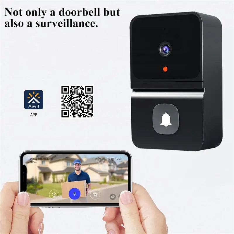 HD Door Camera Wireless Doorbell WiFi Outdoor Home Security System Door Bell Night Vision Video Intercom Voice Function